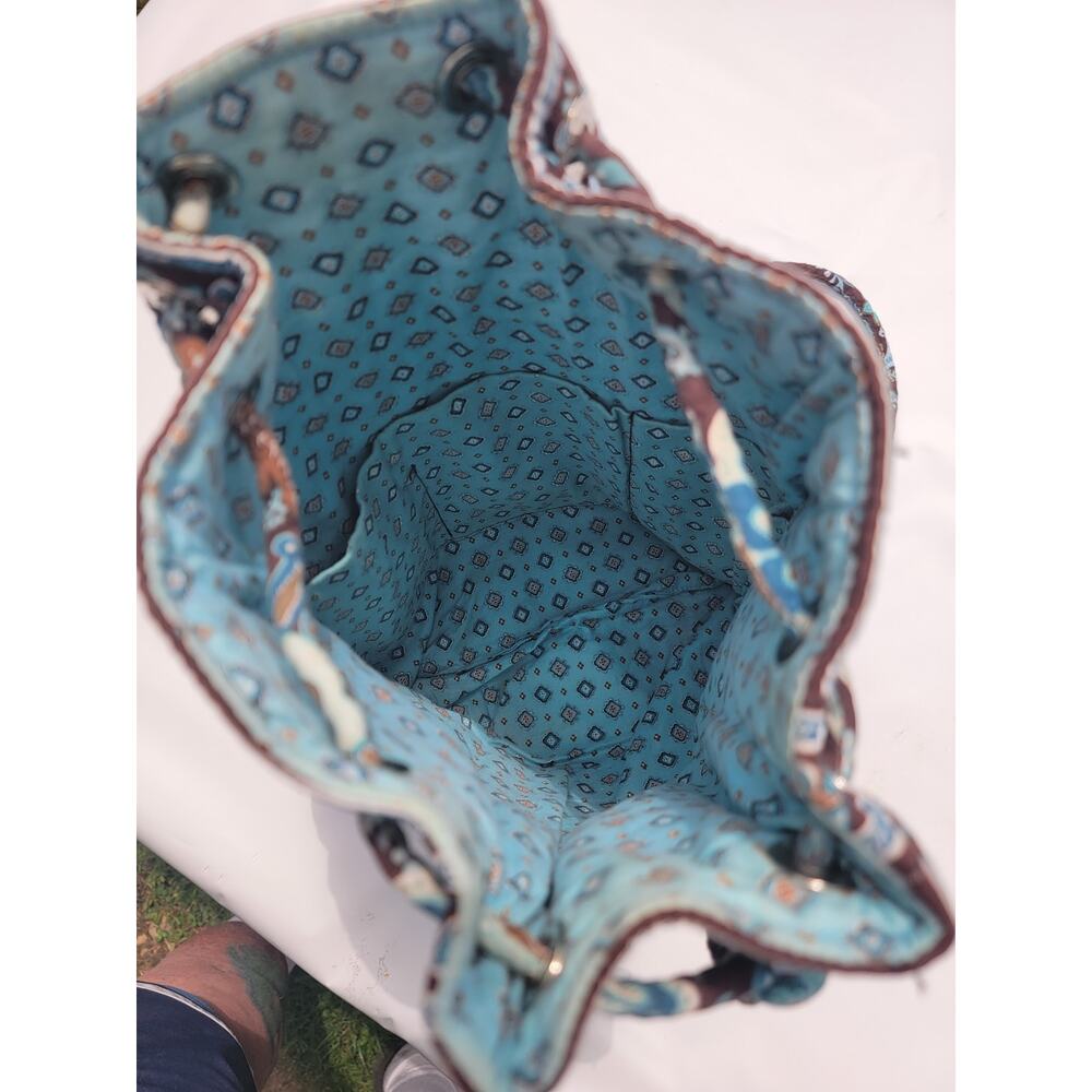 Java Blue Backpack Vera Bradley Drawstring Backpa… - image 3